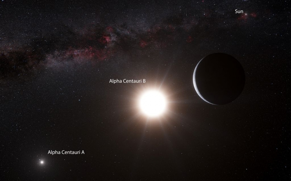 Stella Alpha Centauri  B Storica scoperta degli astronom i europei ESO Primo esomondo alieno di massa terrestre p iù vicino alla Terra.JPG