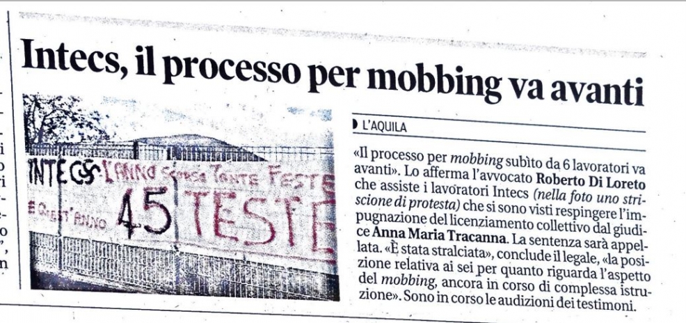 LICENZIAMENTI INTECS, I LAVORATORI: “NON CI ARRENDEREMO MAI FINO A STRASBURGO”