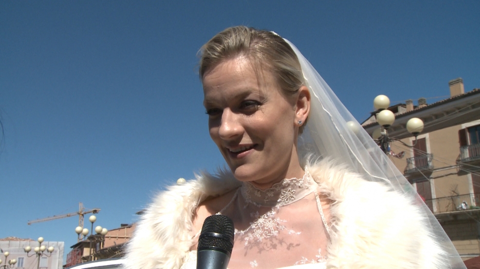 L’AQUILA,    LA ZONA ROSSA NEL FILM ‘VIVA LA SPOSA’   ROHRWACHER E CELESTINI OGGI IN CITTA’