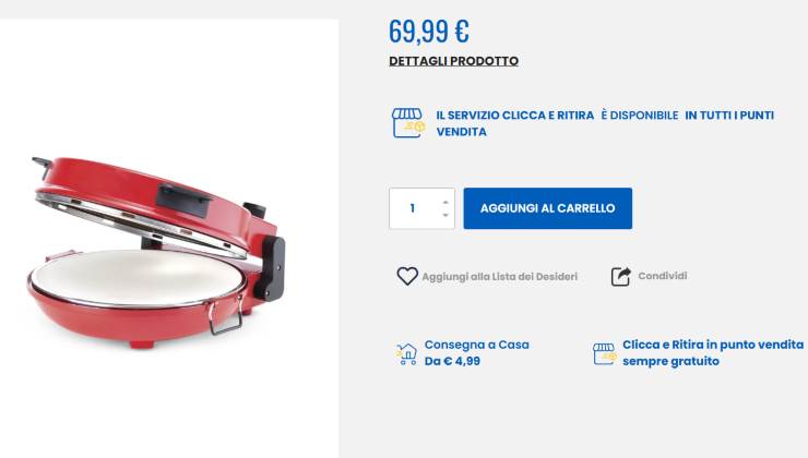 Eurospin, offerta sul forno elettrico per pizza - dentrolanotiziabreak.it - 20250924