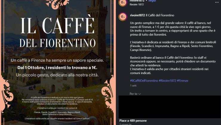 L'iniziativa di un bar di Firenze - aquilatv.it - 20251008